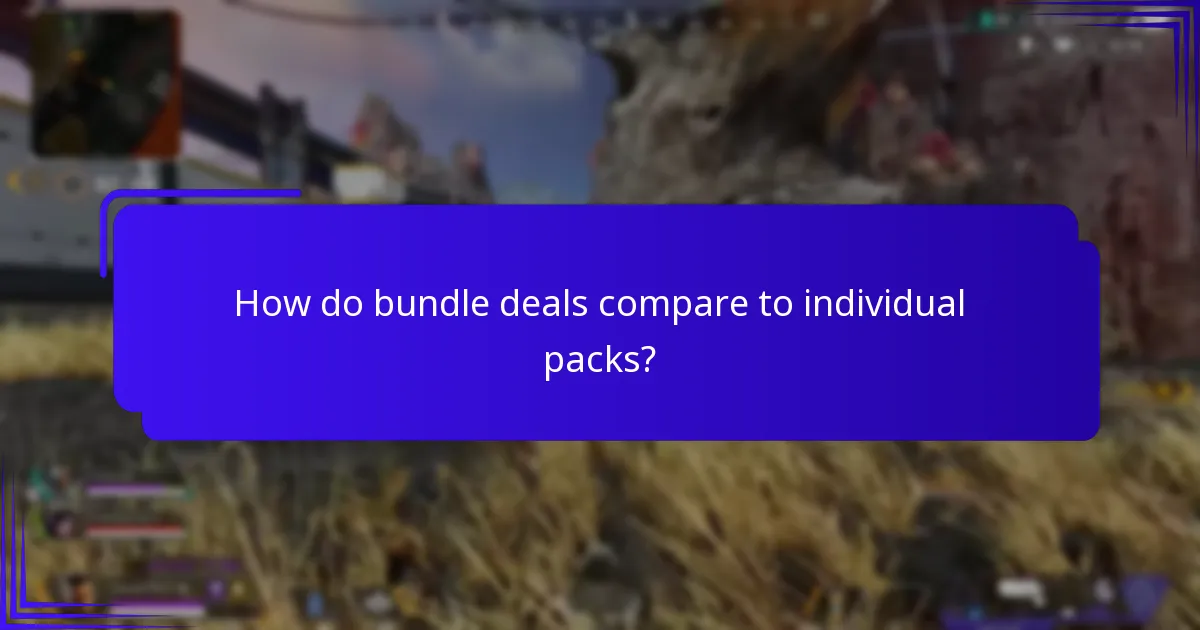 How do bundle deals compare to individual packs?