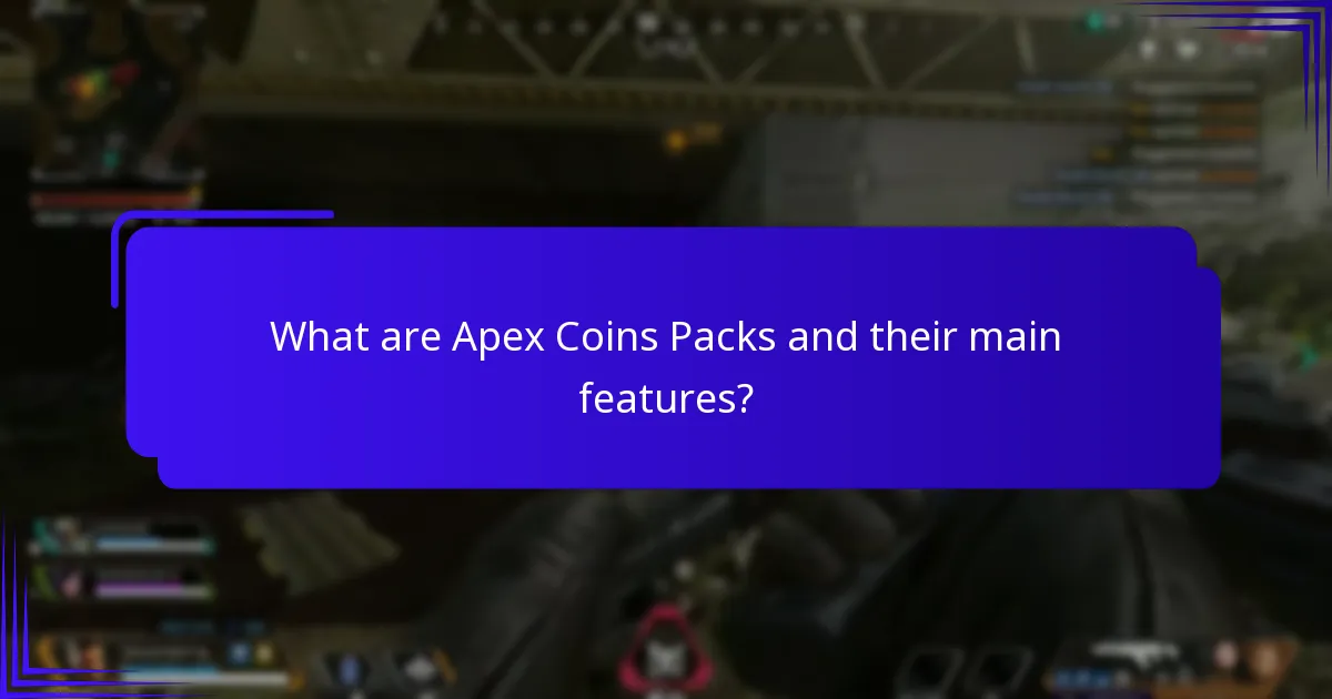 What exclusive items are available in Apex Coins Packs?
