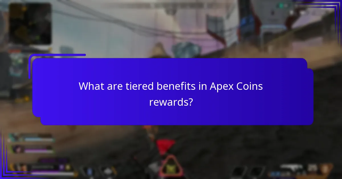What are tiered benefits in Apex Coins rewards?